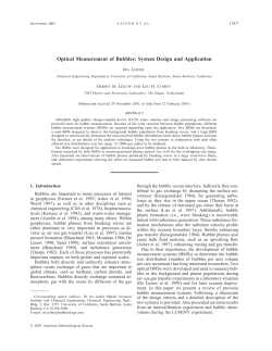Optical Measurement of Bubbles: System Design