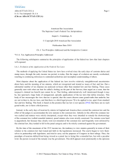 The Supreme Court`s Federal Tax Jurisprudence