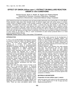 EFFECT OF ONION (Allium cepa L.) EXTRACT ON MAILLARD