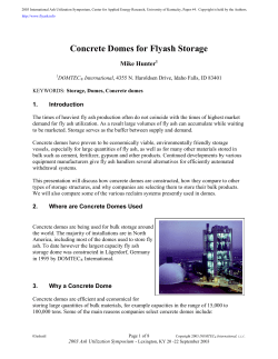 Concrete Domes for Flyash Storage
