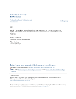 High Latitude Coastal Settlement Patterns: Cape Krusenstern, Alaska