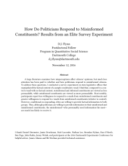 How Do Politicians Respond to Misinformed Constituents?