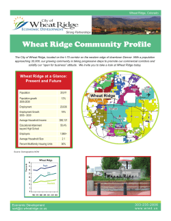 Wheat Ridge Community Profile