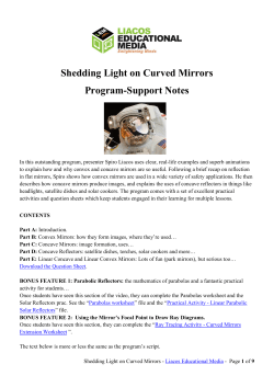 Shedding Light on Curved Mirrors Program-Support Notes