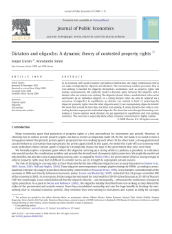 Dictators and oligarchs: A dynamic theory of contested property rights