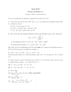 Practice Problems #1. - Math @ McMaster University