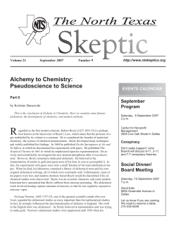Alchemy to Chemistry: Pseudoscience to Science