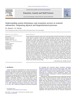 System Disturbances, salt marshes, geochemistry