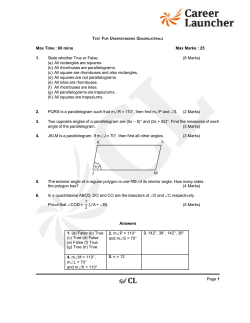 Page 1 Max Time : 60 mins Max Marks : 25 1. State whether True or