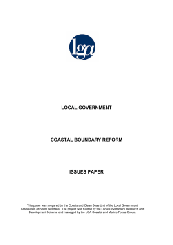 local government coastal boundary reform issues paper
