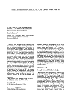 Comparison of carbon dynamics in tropical and temperate soils