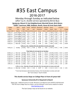 35 East Campus - Parking and Transit Services