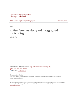 Partisan Gerrymandering and Disaggregated Redistricitng