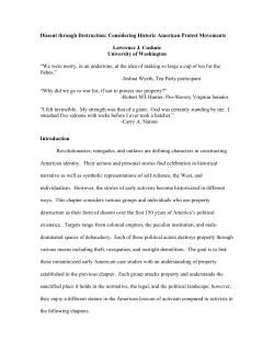 Dissent through Destruction: Considering Historic American Protest