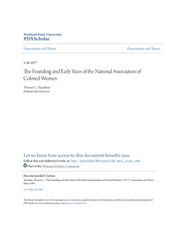 The Founding and Early Years of the National Association of