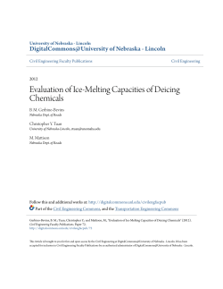 Evaluation of Ice-Melting Capacities of Deicing Chemicals