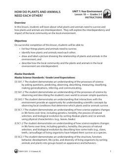 How do plants and animals need each other?