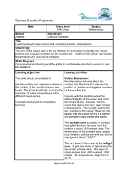 Maths_5th Class_Learning about Ocean Zones and Recording