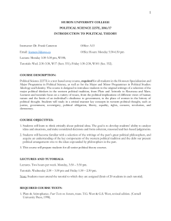 Course Outline - Huron College