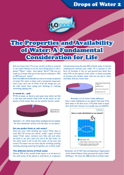 The Properties and Availability of Water