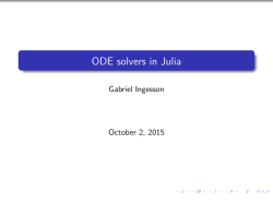 ODE solvers in Julia - Automatic control (LTH)