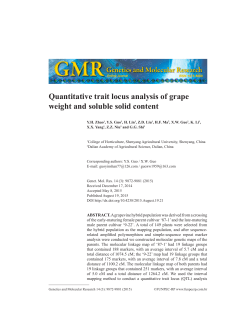 Quantitative trait locus analysis of grape weight and