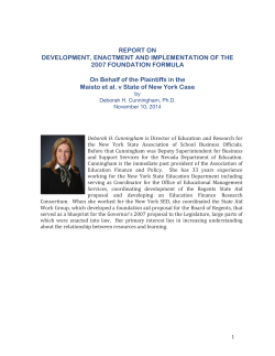 REPORT ON DEVELOPMENT, ENACTMENT AND