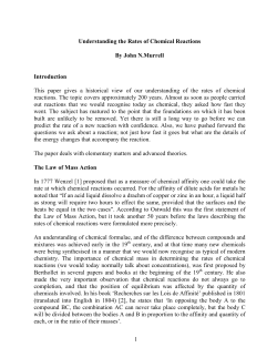 1 Understanding the Rates of Chemical Reactions By John N