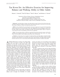 An Effective Exercise for Improving Balance and Walking Ability in