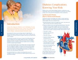 Diabetes can be a serious disease leading to long