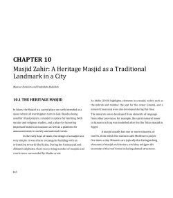 CHAPTER 10 Masjid Zahir: A Heritage Masjid as a Traditional