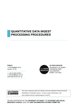Quantitative Data Processing Procedures
