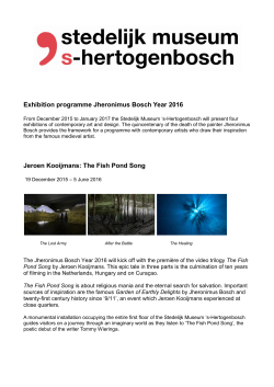 Exhibition programme Jheronimus Bosch Year 2016 Jeroen