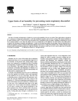 1Jpper limits of air humidity for preventing warm respiratory discomfort