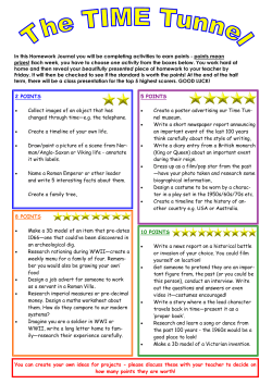 homework yr 6 The Time Tunnel
