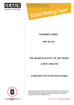 ECONOMICS SERIES SWP 2014/6 THE INCOME ELASTICITY OF