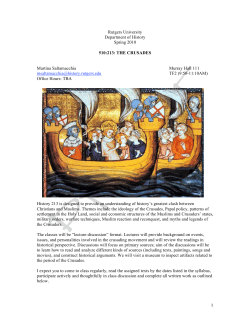 History 510:213 The Crusades - Department of History