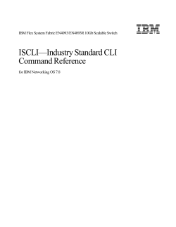 ISCLI&mdash;Industry Standard CLI Command Reference