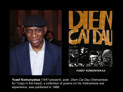 Yusef Komunyakaa (1947-present), poet. Diem Cai Dau