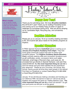 January 2017 - Hadley Mothers` Club