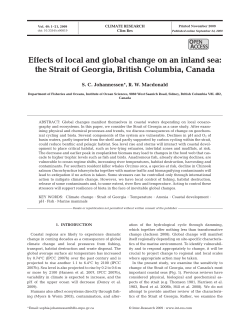Effects of local and global change on an inland sea: the Strait of