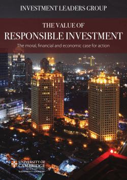 The Value of Responsible Investment
