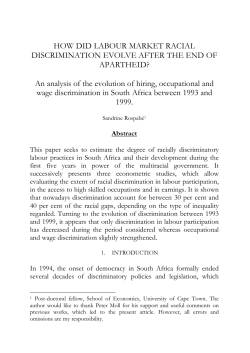 HOW DID LABOUR MARKET RACIAL