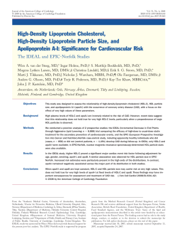 High-Density Lipoprotein Cholesterol, High-Density