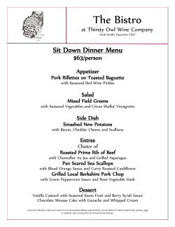 The Bistro - Thirsty Owl Wine Company