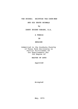 TED HUGHES: HAIRTUSK THE CROW