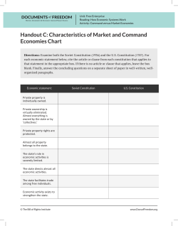 Handout C: Characteristics of Market and Command Economies Chart
