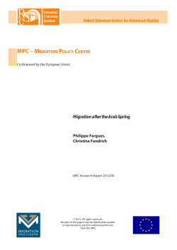 Migration after the Arab Spring