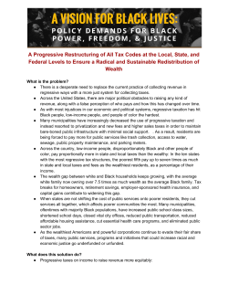 A Progressive Restructuring of All Tax Codes at the Local, State, and
