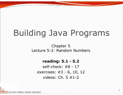 Building Java Programs